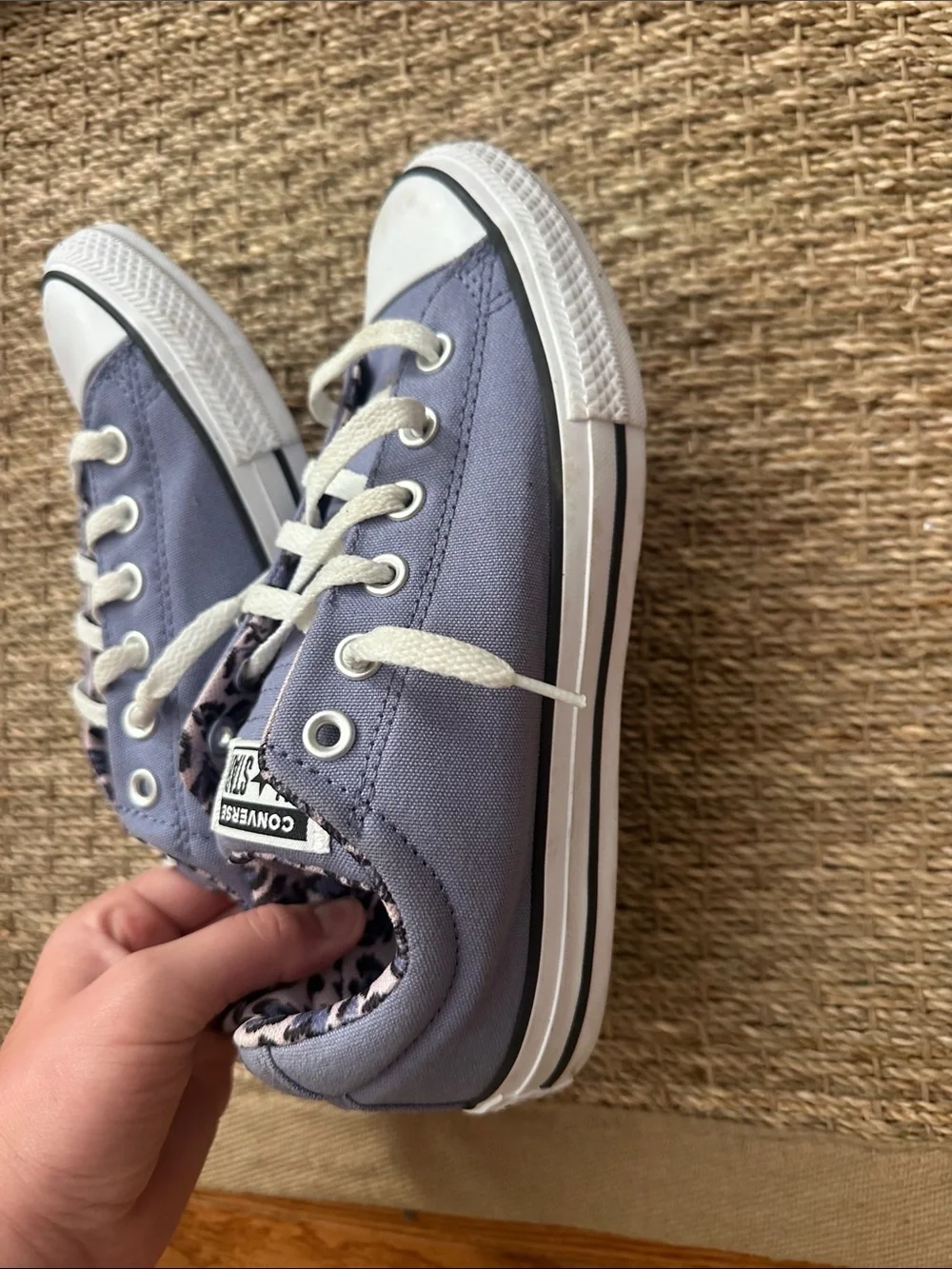 Converse All Star Low Top Sneakers - Lavender with White Accents